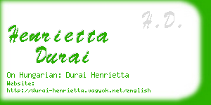 henrietta durai business card
